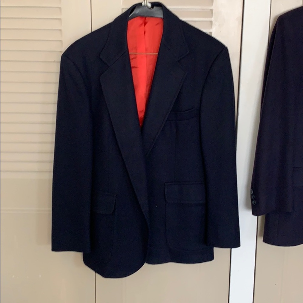 Navy Blue Pendleton Wool Sport Coat
